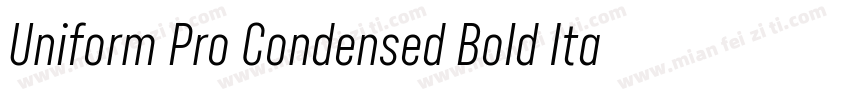 Uniform Pro Condensed Bold Italic字体转换